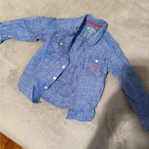 Epic Threads Blue Shirt with Red Logo